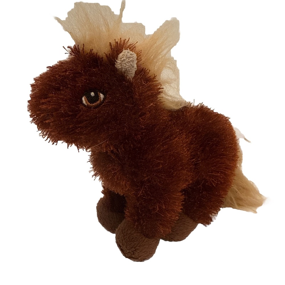 GANZ Lil Kinz Horse 6" Plush Toy Stuffed Animal Brown Tan‎